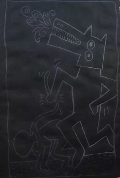 Keith Haring 凯斯·哈林《Untitled》纸本马克笔marker on paper 104 × 69cm 1983
