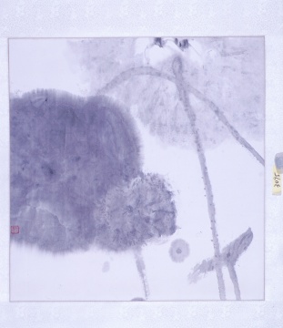 《荷》 周思聪 纸本水墨 49cm×55cm 年代不详 北京画院藏
