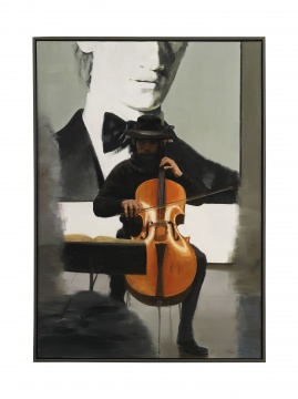 杨洋 《孤独的演奏者》178×120cm 布面油画  2012
