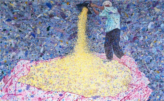 陈玲洁  《农事诗：处暑2023》150x240cm   布面油画   2024年    
