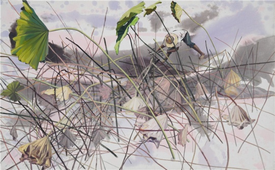 陈玲洁  《农事诗：霜降2022》150x240cm 布面油画  2022年
