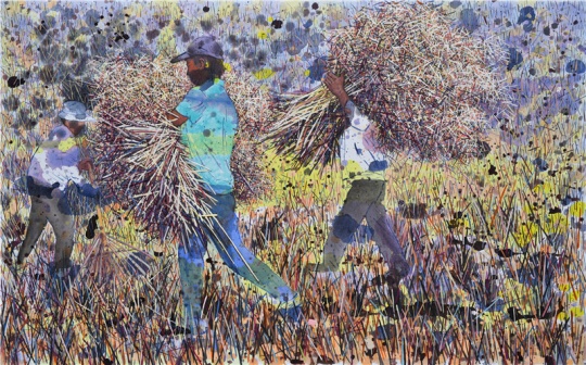 陈玲洁《农事诗：夏至2017》150x240cm 布面油画  2017年 
