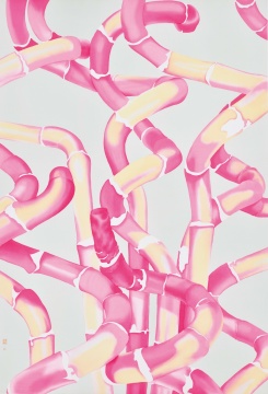 楼烨 桃 本设色 130×90cm, 2023
楼烨 桃 本设色 130×90cm, 2023