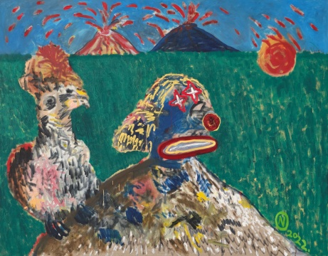 奶粉zhou 淡定 布面油画 140×180cm,2022
奶粉zhou 淡定 布面油画 140×180cm,2022