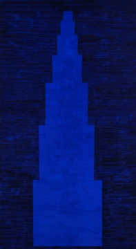 向克莱因致敬1号 布上综合材料 150X80 CM 2018
向克莱因致敬1号 布上综合材料 150X80 CM 2018