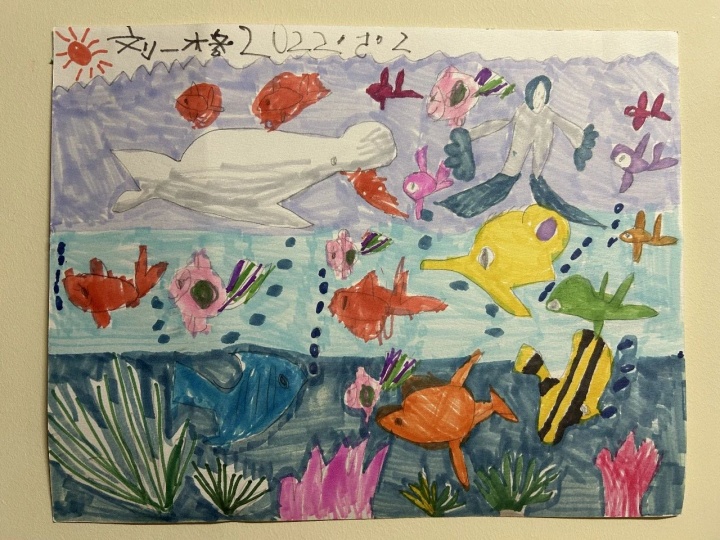 刘一格 《海洋世界》 32x41cm 纸上水彩 2022
刘一格 《海洋世界》 32x41cm 纸上水彩 2022