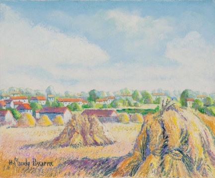 《Moisson chez Jourdon, Forges-les-Bains (Essonne)》(朱尔东家的麦收,福日莱班),H. Claude Pissarro 克劳德·毕沙罗(1935-至今),布面油画,38 x 46 cm
《Moisson chez Jourdon, Forges-les-Bains (Essonne)》(朱尔东家的麦收,福日莱班),H. Claude Pissarro 克劳德·毕沙罗(1935-至今),布面油画,38 x 46 cm
