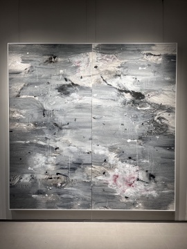 鸿濛系列之九 2.44m×2.44m 2024年作 宣纸 水墨 丙烯
鸿濛系列之九 2.44m×2.44m 2024年作 宣纸 水墨 丙烯