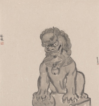 《WHAT？》 77×72cm 纸本水墨 2025

