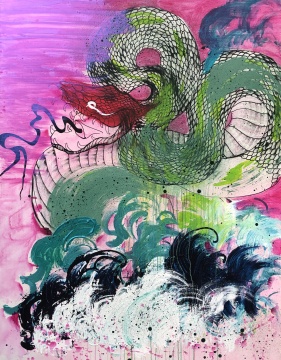 康鹤鸣 爬宠系列3-145X112cm 布面丙烯 2025
