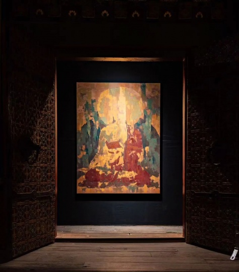《释迦牟尼佛》 187×141cm 布面矿物颜料 2020
《释迦牟尼佛》 187×141cm 布面矿物颜料 2020