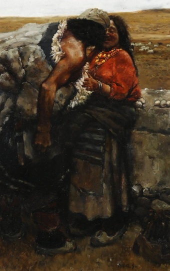 陈丹青《西藏组画 · 牧羊人》
78.6×52.3cm 板上油画 1980
陈丹青《西藏组画 · 牧羊人》
78.6×52.3cm 板上油画 1980