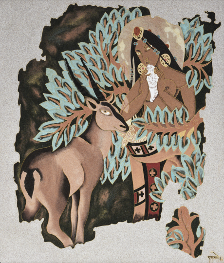 《藏羚羊》 70x58cm 油画 2017
《藏羚羊》 70x58cm 油画 2017
