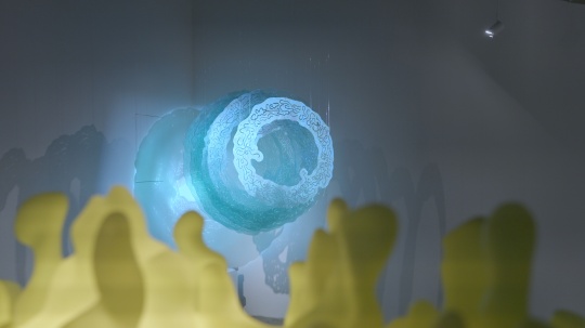 “共鸣·河博幻象——数字艺术快闪展”展览现场，2025年7月8日—10月10日，河北博物院，石家庄，河北省。

图片由Mousa缪萨科技文化提供。
