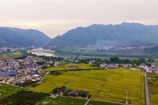 蕉岭米香中心和石窟河
蕉岭米香中心和石窟河