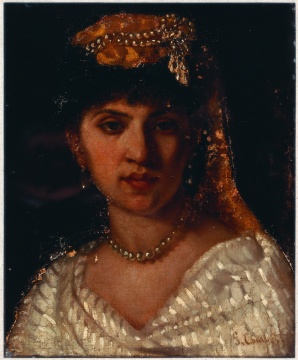 妇女头像,古斯塔夫·库尔贝,19世纪,46×38cm,布面油彩,中央美术学院美术馆藏
妇女头像,古斯塔夫·库尔贝,19世纪,46×38cm,布面油彩,中央美术学院美术馆藏
