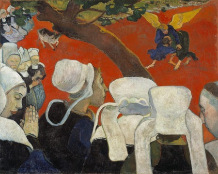 
Artist: Paul Gauguin
Title: Vision of the Sermon (Jacob Wrestling with the Angel)
National Galleries of Scotland collection. Photo, National Galleries of Scotland


