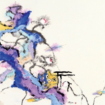 《0565》重彩水墨 69X69cm 2025
《0565》重彩水墨 69X69cm 2025
