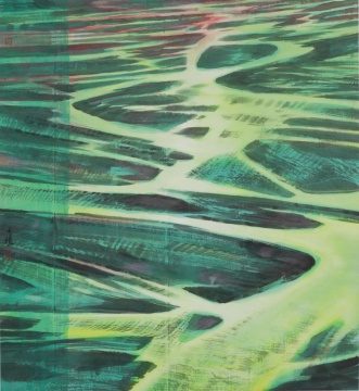 赵之境 汇聚之十三 纸本设色 96x90cm 2025
赵之境 汇聚之十三 纸本设色 96x90cm 2025