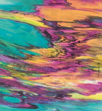 赵之境 天问·源之三 96x90cm 纸本设色 2025
赵之境 天问·源之三 96x90cm 纸本设色 2025