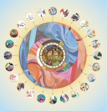 时间密码（2019-2020 年）
手稿尺寸：126.5X126.5cm
材料：数字绘画、数码微喷

