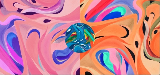 《地球》

材料：数字绘画、数码微喷

尺寸：189cmX500cm
