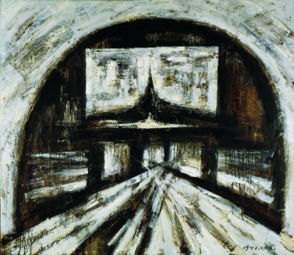 《家长系列·白色大拱门》，150x170cm，布面油画，1992.00
