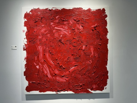 杨烨炘《爬行动物3》150X150cm 行为油画 2026
