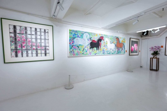 以“鲜花”“奔马”祈福新春，中国国际水墨学会迎春展成功举办