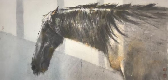 刘剑 阳光下 68x136cm 纸本设色 2026
