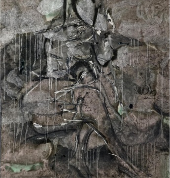 《未央系列》 徐善循&nbsp;&nbsp;
88×96cm&nbsp; &nbsp;2026
水墨 丙烯 草木灰

