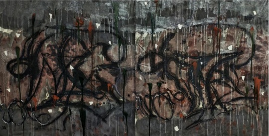 《未央系列》 徐善循&nbsp;&nbsp;
96×176cm&nbsp; &nbsp;2026
水墨 丙烯 草木灰 红土

