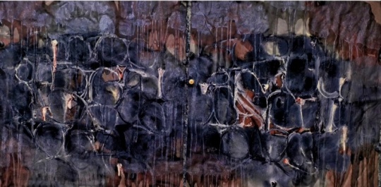 《未央系列》 徐善循&nbsp;&nbsp;
96×176cm&nbsp; &nbsp;2026
水墨 丙烯 草木灰 红土

