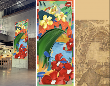 Dezio 《The Crossing&nbsp;穿越之境》（效果图）&nbsp;30×70cm 喷漆&nbsp;2026

&nbsp;
