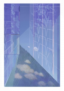 徐子芸《蓝色空间》 180×120cm 布面综合材料（丙烯、沙粒） 2023

&nbsp;
