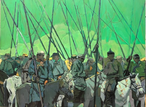 胡日查《西部之光系列三》150x180cm 布面油画 2025
