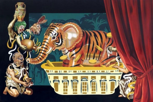 葛全 虎假虎威 布面油画 100x150cm 2026
