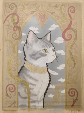 来芊烨 绮窗云栖 纸本彩墨 68.5x50cm 2026