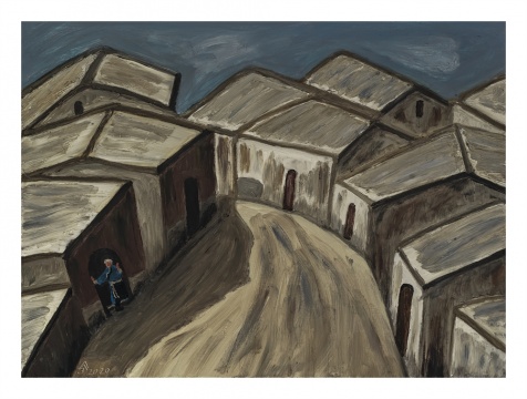 胡吉宏 《屯堡老汉人015》 布面油画 60x80cm
