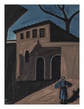 胡吉宏 《屯堡老汉人026 》 60x80cm 布面油画&nbsp;

