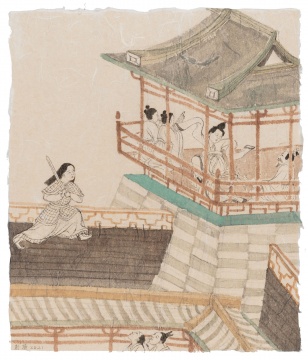 彭薇《有故事的房间18》34x30cm 纸本彩墨 2021
