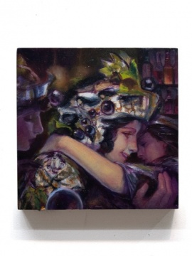 Dionysus&nbsp;狄俄尼索斯&nbsp;&nbsp;2026&nbsp;木板油画&nbsp;10.2 x 10.2 cm&nbsp;
