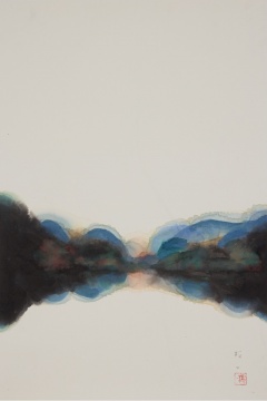 远山含黛 水墨丹青 70cm50cm
