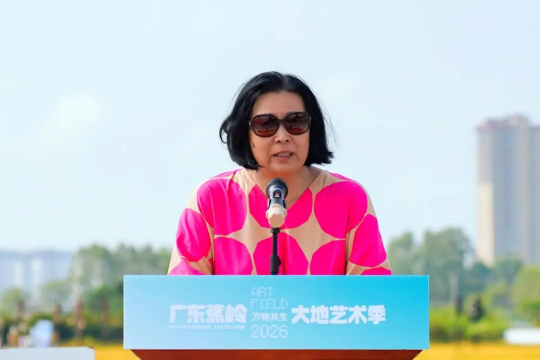 广东蕉岭大地艺术季策展人之一策展人廖雯发言
